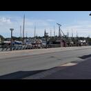 Der Flensburger Hafen mit dem Flensburger Hafenkran